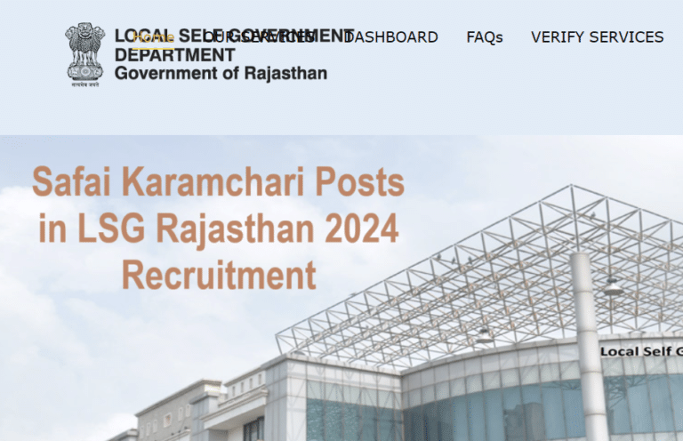 Apply for 24,797 Safai Karamchari Posts in LSG Rajasthan 2024 Recruitment